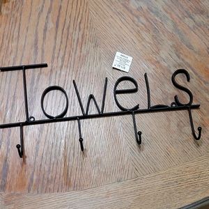 Cute "Towels" towel holder